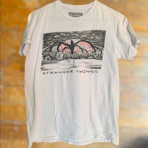 Stranger Things white cotton t shirt size small.